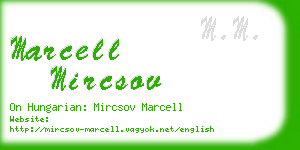 marcell mircsov business card